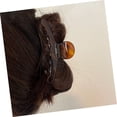 thumbnail image 2 of 4pcs Brown Women Simple Claw Nonslip Jaw Hair Headdress Accessory Clip Acetate, 2 of 4