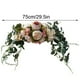 thumbnail image 2 of Guirnalda de flores artificiales para colgar en la puerta de casa, decoración floral, adorno de flores de boda falso, rosa champán Scienceny HA8791-03B, 2 of 6
