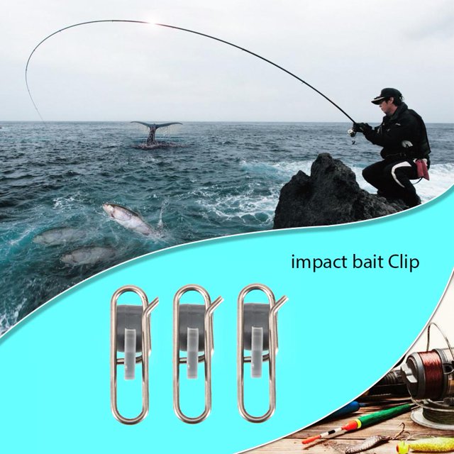 Clip de cebo de impacto de acero inoxidable, 10 Uds., accesorios de desacoplamiento de anzuelos de pesca Sywqhk Para Estrenar