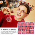 thumbnail image 4 of Juego de 12 adornos de bolas para árbol de Navidad, juego de bolas irregulares de lujo en caja de presentación para árbol de Navidad, 4 of 5