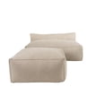 thumbnail image 1 of Puff doble Solen con taburete Beige Kessa Muebles, 1 of 5