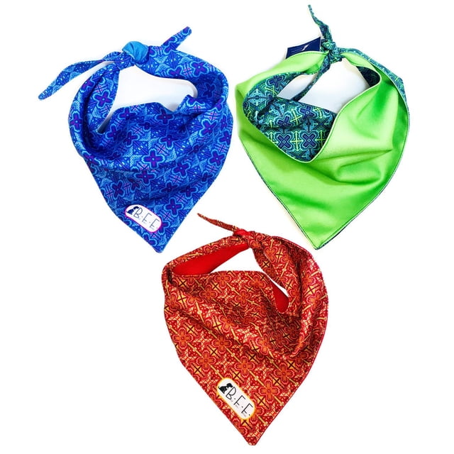 Bandanas para Perros BFF Set de 3 Piezas Talla Mediana Azul