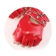 thumbnail image 3 of Guantes de cuero PU gótico punk con remaches , de rendimiento con broche a presión rojo Salvador Guantes de mujer, 3 of 3