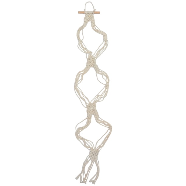 Rack de almacenamiento de sombrero de sombrero MacRame para el soporte de la pared del gorro de vaquero tejido a mano organizador de sombrero colgante