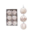 thumbnail image 2 of 6Pcs Flocking Christmas Ball Ornaments Set Shatterproof Xmas Tree Decorations, 2 of 9