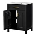 thumbnail image 2 of Luku 24'' Bathroom Vanity with Top Sink, Modern Bathroom Storage Cabinet with Flip Drawer & Soft-close Doors, Freestanding Single Sink Bathroom Vanity for Home Bathroom, 2 of 9