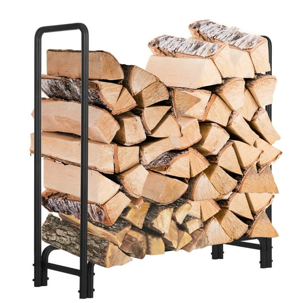 KingSo Firewood Log Rack 4/8/12ft Wood Storage Holder for Ourdoor Patio Fireplace