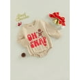 thumbnail image 3 of Douhoow Baby Boys Girls Christmas Romper Cartoon Letter Print Long Sleeve Sweatshirt Jumpsuit, 3 of 8