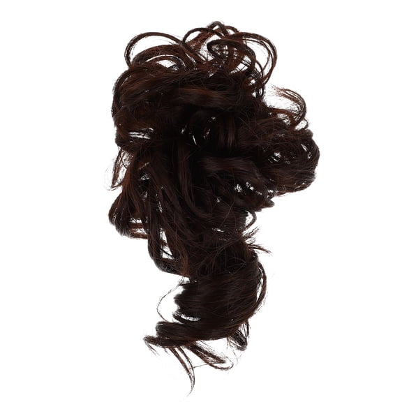 OUNONA Messy Bun Hair Piece Bun Hair Extension Brown High Temperature Silk 1Pack