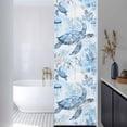 thumbnail image 3 of Blue Turtle Coastal Window Privacy Film, Coral Beach Nautical Ocean Static Cling UV Sun Blocking Heat Control Window Tint Day and Night, Non-Adhesive One Way Windows Privacy Cover 17.7''x78.7'', 3 of 7