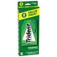 thumbnail image 2 of Trident Spearmint Sugar Free Gum, Value Pack, 8 Packs of 14 Pieces (112 Regular Size Pieces), 2 of 12