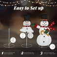 thumbnail image 2 of iCapeson 4ft Pop-Up Snowman with 100 LED Lights, Large Outdoor Christmas Decoration for Lawn and Yard, Auto-Illuminated Holiday Figure w/ Top Hat, Scarf & Gift Box, Easy Setup & Storage, 2 of 7