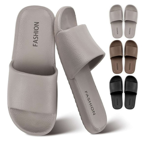 Spencer Comfort Non-Slip Shower Shoes Slides Sandals Women Men House Slippers Indoor Slides Bathroom Sandals Thick Sole, Size W 9-14, M 7-12