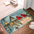 thumbnail image 5 of 1pc Christmas Scene Absorbent Non-Slip Bathroom Thickened Flannel Rug Decor,Soft,Quick Drying,Suitable For Indoor/outdoor Use,Bathrooms,Bedrooms,Kitchens,Terrace,Laundry Rooms,16"x24", 5 of 9