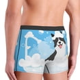 thumbnail image 4 of Kdxio Men's Boxer Briefs with Collie in Bathtub Print - Comfortable and Breathable Underwear for Everyday Wear, 4 of 7