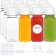 thumbnail image 1 of HAHDAXIA 12pcs 2oz Juice Bottles for Juicing, Mini Bottles, Juice Containers with Lids, Reusable Clear Bottles for Liquids, Empty Containers with Lids for Oil, Juice and Other Beverages, 1 of 7