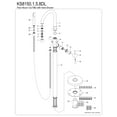 thumbnail image 6 of Kingston Brass KS8155DL Concord Freestanding Tub Faucet with Hand Shower, Oil Rubbed Bronze, 6 of 8