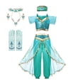 thumbnail image 3 of Disfraz de jazmín para niñas, vestido de princesa árabe, fiesta de cumpleaños para niños, disfraz de Navidad, disfraz de sirena, Elena, Moana, ropa, 3 of 4
