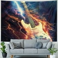 thumbnail image 4 of Orinice Guitar Lightning Stars Tapestry Wall Hanging Unique Style for Home Wall Decor Art Living Room Bedroom Apartment Farmhouse Dorm 40x30inch, 4 of 6