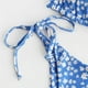 thumbnail image 5 of Gibobby Conjunto de Bikini para Mujer Conjunto de cintura para mujer Retro fruncido Estampado Estampado Halter Bikini Trajes de baño de dos piezas Conjun(Azul,M), 5 of 5