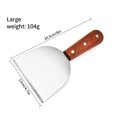 thumbnail image 2 of Worallymy Espátulas flexibles para bistec de acero inoxidable con mango de madera para tortitas Hibachi grandes Worallymy JD735804953, 2 of 6