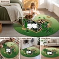 thumbnail image 5 of Round Rugs 3Ft, St. Patrick's Day Round Area Rug Washable Indoor Throw Carpet, Spring Shamrock Gold Leopard Love Ombre Green Small Non Slip Circle Rug for Bedroom Living Room Home Decor Aesthetic, 5 of 8