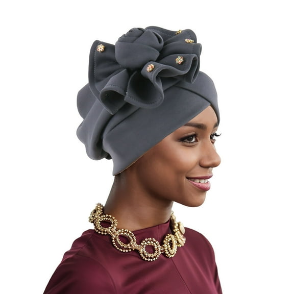 Fewfanhot Women's Fashion New Style AirLayer Indian Hat - Side Floral Embroidery Lightweight Headwear