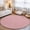 Pink, variant on Burnt Orange Solid Washable Runner Rugs 2'x6', Minimalist Cloth Sunset Orange Linen Texture Washable Runner Rug Non-Slip Sturdy Edge Binding Carpet for Bedside Hallway Runner Kitchen Galley