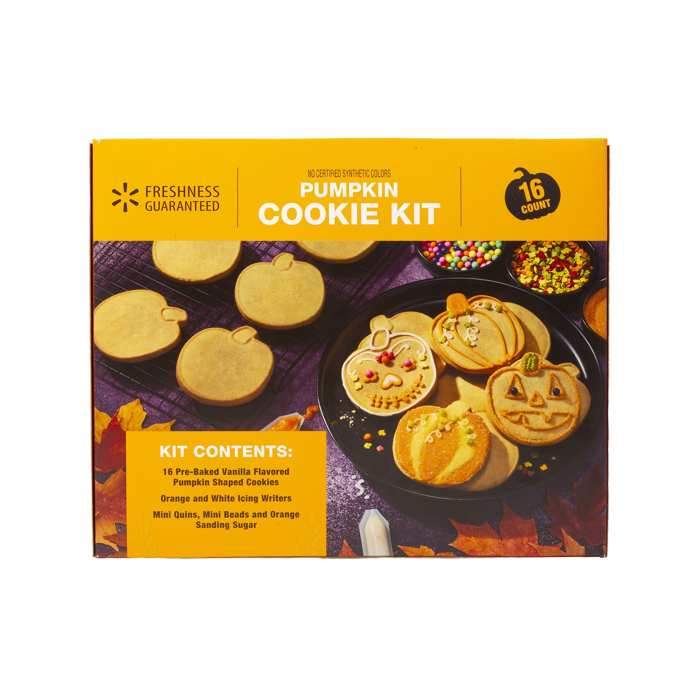 Freshness Guaranteed Pumpkin Halloween Cookie Kit, 22.9 oz, 16 Cookies