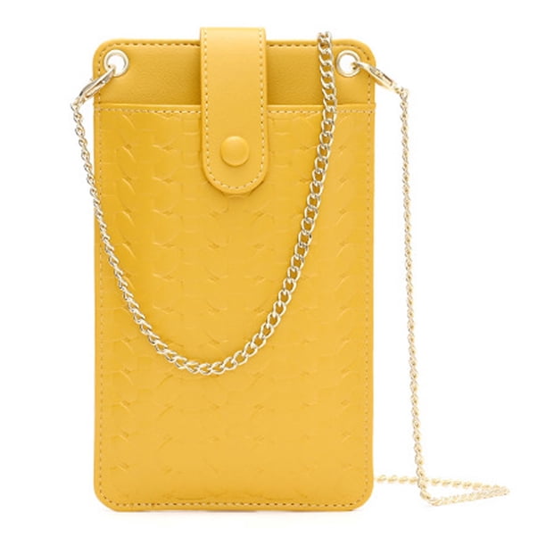 Bolso bandolera para teléfono móvil, cartera de PU, bolso de hombro, cartera con ranura para tarjeta de crédito