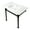 White / Matte Black, variant on Kingston Brass KVPB37221Q0 Monarch 37" Ceramic Console Sink with Stainless Steel Legs (1-Hole), White/Matte Black