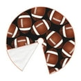thumbnail image 3 of Kll Brown Football On Black Christmas Tree Skirt 36",Party Decorations Farmhouse For Christmas Decorations Holiday Party, 3 of 8