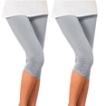 thumbnail image 2 of ZTTD Women Comfortable Thigh Slimmer Slip Elasticity Cropped Pleated Pants, 2 of 4