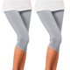 thumbnail image 2 of Gibobby Leggings Termicos Pantalones plisados recortados elásticos cómodos hasta el muslo para mujer（Negro， L), 2 of 5