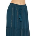 thumbnail image 3 of Women Solid Skirts Long Ruffle Layered Ladies Skirts for Summer, Green, 3 of 7