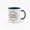 Deep Blue, variant on 11 Ounce "Loved Always" Ceramic Mug with Smiling Faces & Hearts Design - Black Handle Coffee Cup for Daily Use