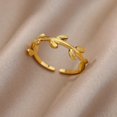 thumbnail image 1 of Anillos de acero inoxidable para mujeres y hombres, anillo de compromiso de Color dorado para fiesta y boda, joyería para dedo masculina, regalo 2023, envío gratis, 1 of 4