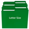 thumbnail image 3 of UOFFICE File Folder Letter Size 1/2 Cut Tab 100 Count, 1 Pack, Deep Green, 3 of 9