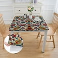 thumbnail image 2 of WYYP Flower Pattern Square Fitted Table Cloths 100% Polyester Fiber 46*46, 2 of 8
