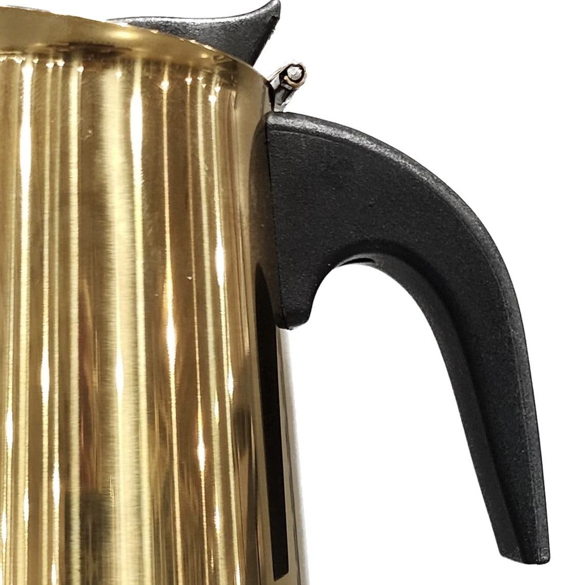 Cocina Criolla New 6-Cups Gold & Black Stainless-Steel Espresso Coffee Maker Greca