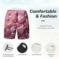 thumbnail image 5 of Lsque Mens Swim Trunks Pink Glitter Heart Candy Pattern - Bathing Suit Compression Liner - Beach Swim Shorts Swimwear - (S-3XL) - Stretch Quick Dry -Large, 5 of 9
