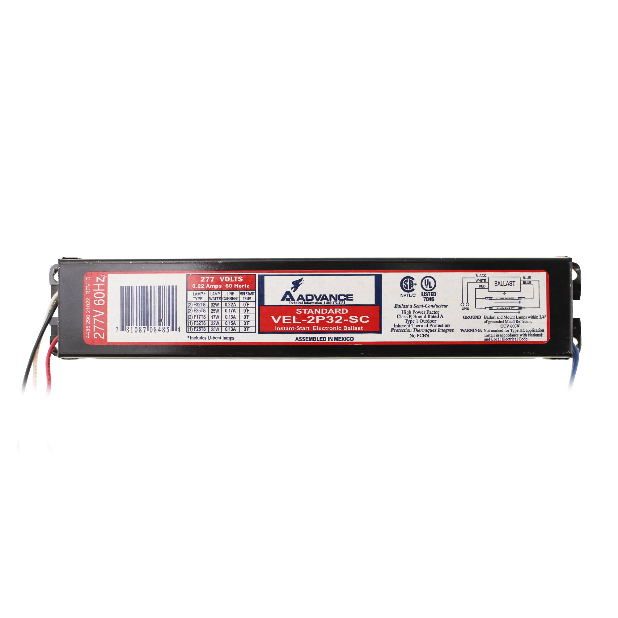F32T8 F25T8 F17T8 Lamps 2 THREE Advance IOPA-2P32-LW-N Optanium Ballasts for 
