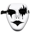 thumbnail image 1 of Horror Clown Facial Cover, Adjustable  Face Cover One Size Hand Painted Graffiti Elastic Band  For Role Playing, 1 of 8