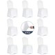 thumbnail image 1 of Paquete de 8 fundas elásticas para sillas de spandex, color blanco, fundas elásticas universales para sillas para bodas, fiestas, banquetes y comedores (8 unidades blancas), 1 of 4