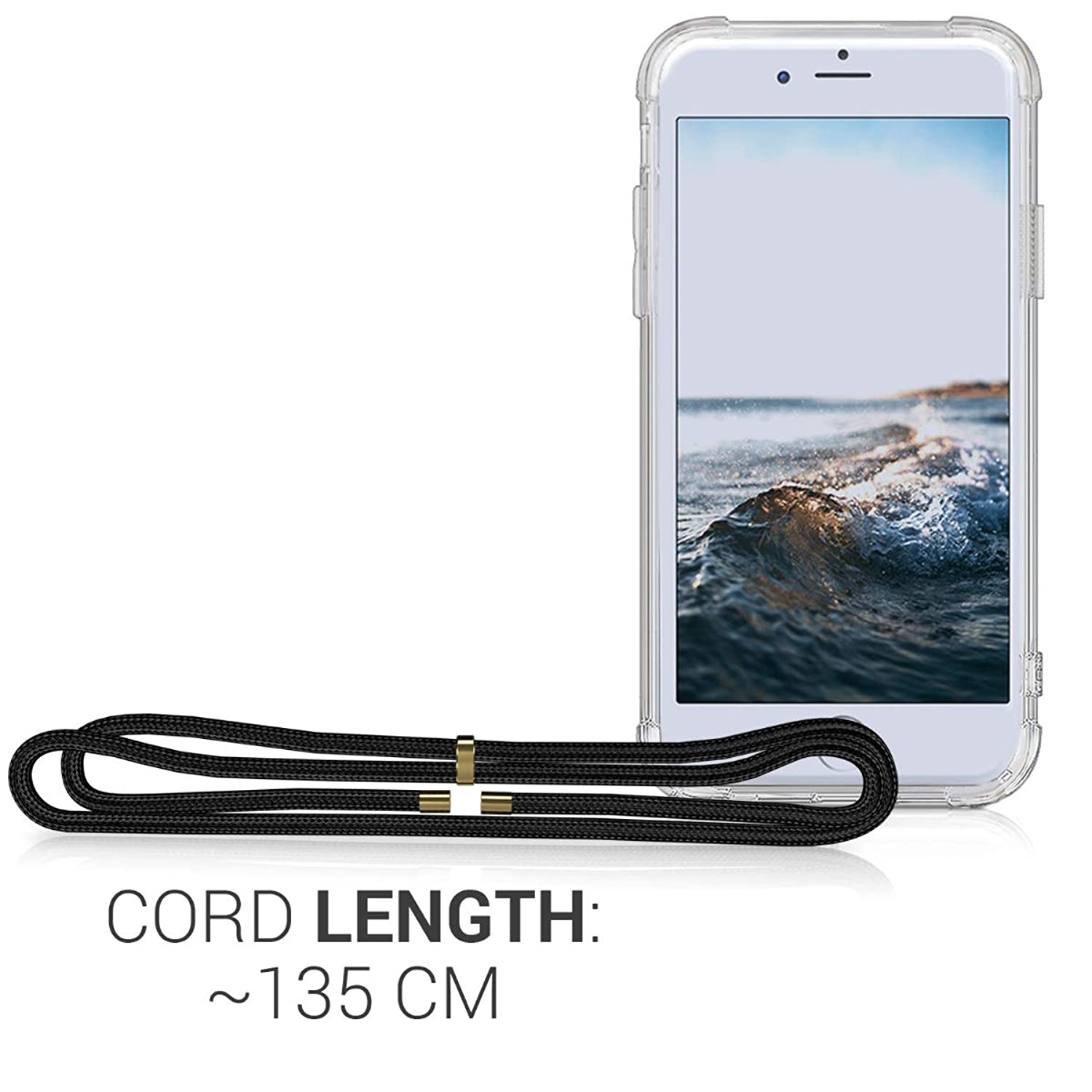 Transparent Dark Green Clear Transparent Tpu Cell Phone Cover With Neck Cord Lanyard Strap Kwmobile Crossbody Case Compatible With Apple Iphone 6 6s Phones Tsunamicompany Cases Covers