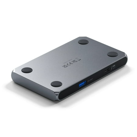Satechi - Thunderbolt 4 Slim Hub 5-in-1 - USB-C 60W, Single 8k or Dual 4K Display, 4 Thunderbolt 4 Ports, USB 3.2 Gen2 - Space Gray
