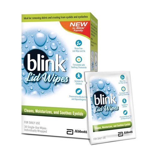 Blink Lid Wipes for Daily Use, wipes for Eye lids and Eye Lashes, 30 Ea