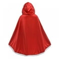 thumbnail image 6 of Esho 2-9Y Children Christmas Costumes Princess Cloak, Kids Xmas Santa Claus Velvet Hooded Cape Robe, Toddler Girls Boys Party Masquerade Capes Dress up for Halloween Christmas Carnival, 6 of 8