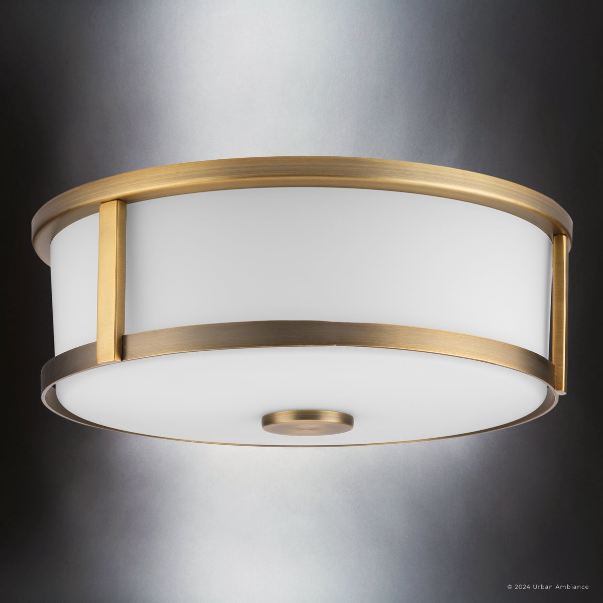 Luxury Modern Farmhouse Ceiling Light, Vintage Brass, UHP4598