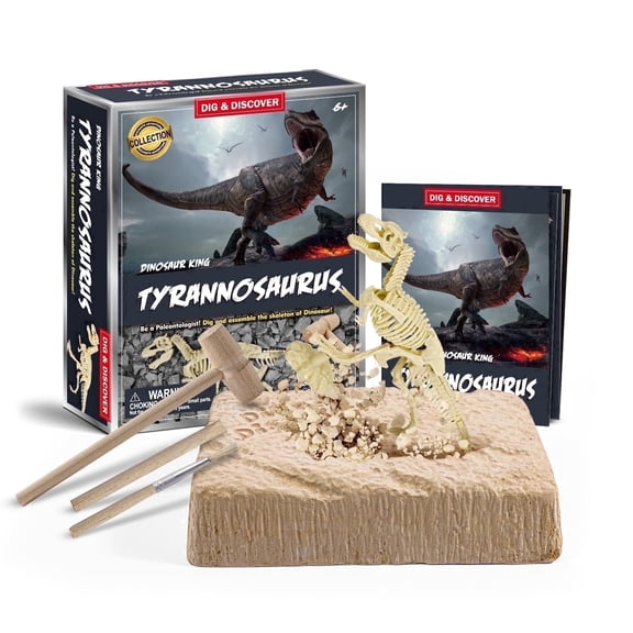 Piano Potato Tyrannosaurus Rex Skeleton Excavation Kit for Kids, STEM Archaeology Toy to Dig & Assemble T-Rex Dinosaur Model, Educational Gift for Boys & Girls Ages 6-12